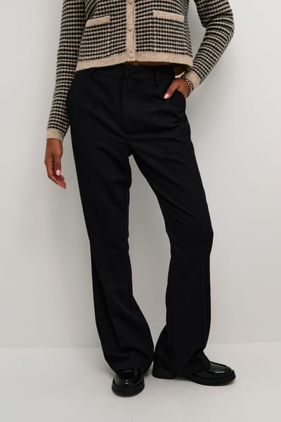 Kaffe Broek Kasakura Flared Pants 10509047 100121 Black Deep Dames Maat - W38