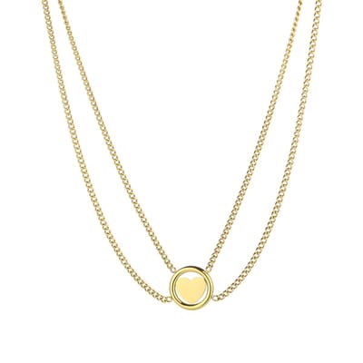 Michelle Bijou - Dubbel ketting met hart - Stainless steel - Nikkelvrij - Goudkleurig