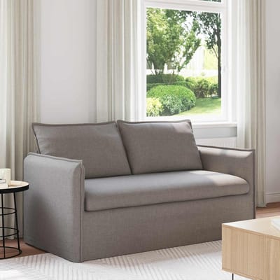 vidaXL - Bank - Taupe - 156 - x - 82 - x - 85 - cm - Stof