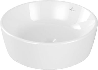 Opbouw wastafel - Wastafelkom rond - Badkamer vernieuwen - Duurzaam keramiek - 42 cm diameter - Alpine wit