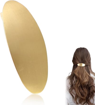 Thijox - Ovale Haarspeld Vintage Metalen Haarclip Goud L - Grote Haarspelden voor Bruiloft, Examenbal, Formele Gelegenheden, Geschikt voor Lang en Dik