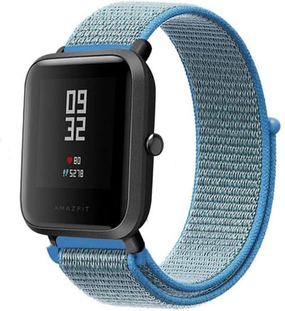 Nylon bandje geschikt voor Xiaomi Amazfit Bip / GTS / GTS 2 / GTS 3 / GTS 4 - Mini / Bip Lite / Bip U / Bip U Pro - Blauw