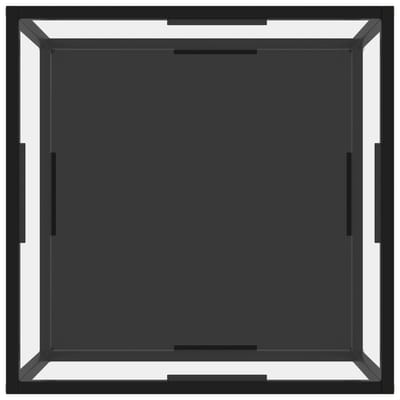 vidaXL - Salontafel - 60x60x35 - cm - gehard - glas - transparant - en - zwart