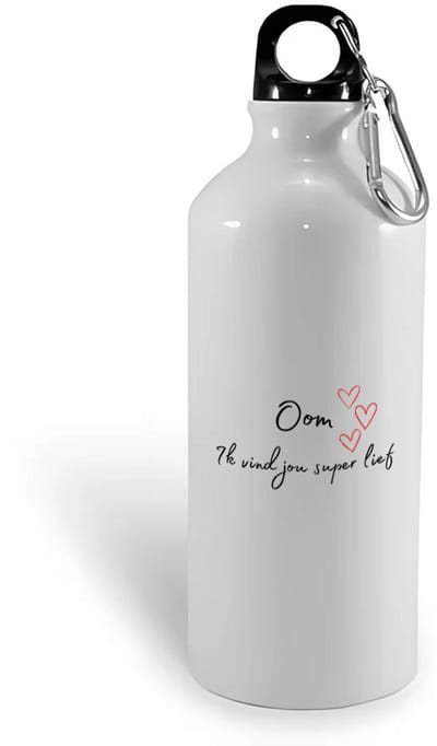 Hacebo® - oom ik vind jou super lief waterfles - Oom - de liefste oom - verjaardag - cadeautje voor oom - oom artikelen - kado - geschenk - water fles - 400ML