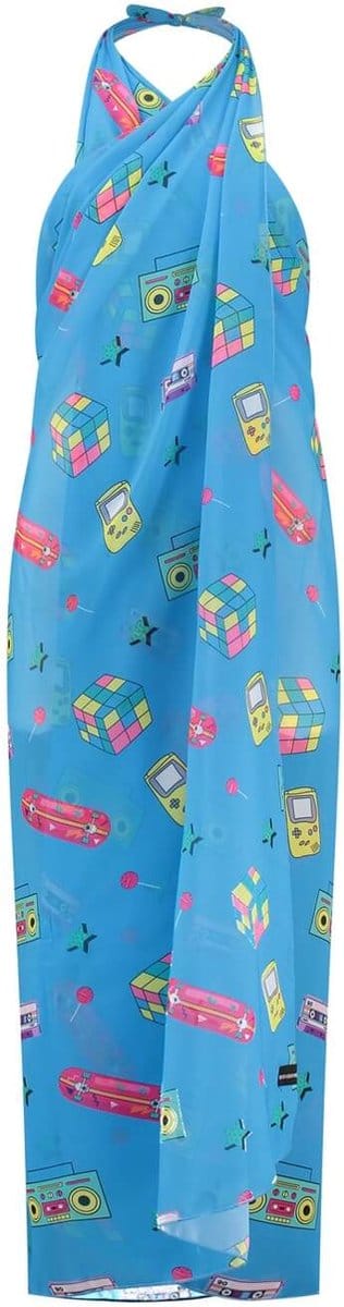 Son of a Beach - Retro Blue Omslagdoek - maat 165 cm x 136 cm - Blauw