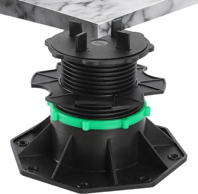 Terrasdragers Set 10pcs 72-140mm - met afstandhouder & borgring - Antislip drainageontwerp - Eenvoudig te installeren