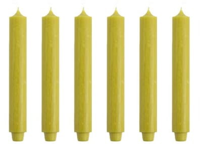 Cactula | Dinerkaarsen - XL Dikke kaarsen - Oker - 30 x 3,2 - 6 stuks - 20 Branduren