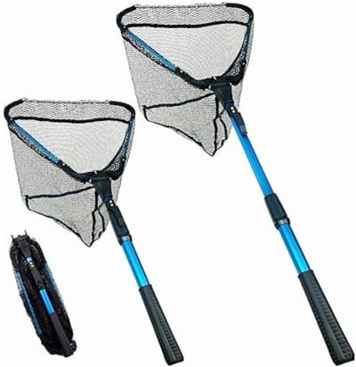 Zylo® Schepnet Vissen - Visnet - Telescoop Schepnet - Hengel - Opvouwbaar Nylon Visnet - 40x40x1cm - Blauw
