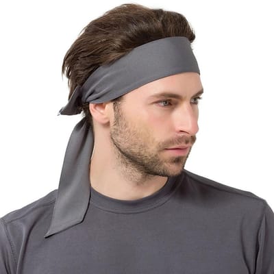 Sport Hoofdband Strik Hoofdband voor Hardlopen Trainen Tennis Karate Piratenkostuums beige