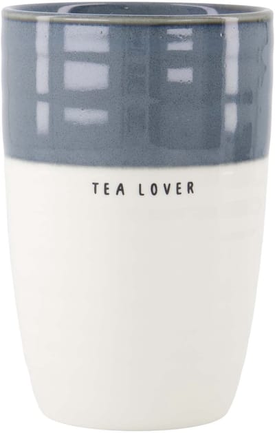 Zusss Mok L Tea Lover Keramiek White / Blue