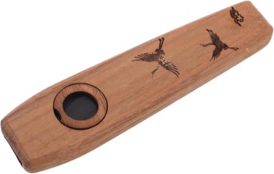 Houten Kazoo - Muziek Instrument - Muziek Maken - Natuurlijk Hout - 10.5 x 2.5 cm - Bruin