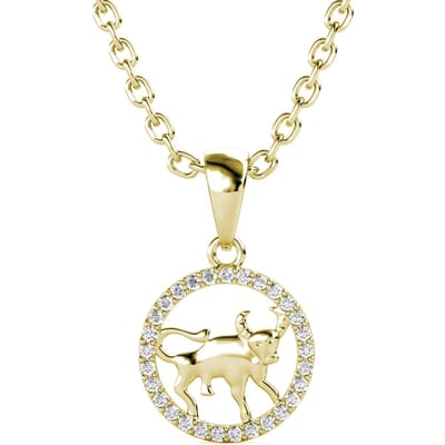 Stier Zodiac hangers - Goud en kristal
