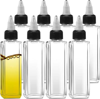 Knijpflessen voor olie en vloeibare specerijen, set van 8 stuks, 100 ml - Voor sojasaus, azijn en meer