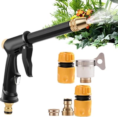 Autowasspuit Hogedrukreiniger - Reinigingshulpstuk Sproeier - Buiten Reinigen - 360 Graden Rotatie - 5 Adapters - Niet gespecificeerd