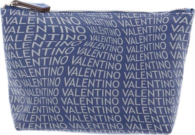 VALENTINO Toilettas Samosa Punch Cosmetic Purse Blu / Grigio Donkerblauw