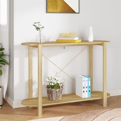 vidaXL - Wandtafel - 110x38x75 - cm - bewerkt - hout