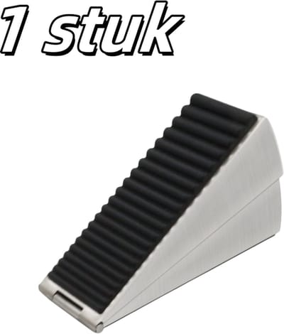 1 stuk - Deurstopper - Punch-Free - Roestvrij staal - Roestbestendig - Slijtvast - Zilver