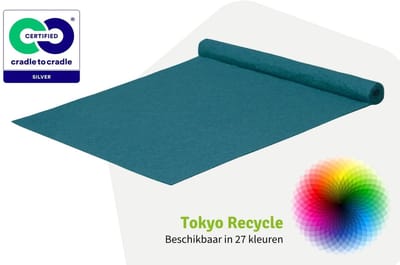 GJ Floors - Budget loper Tokyo Recycle | Petrol - Breedte x Lengte: 1 meter / 3 meter