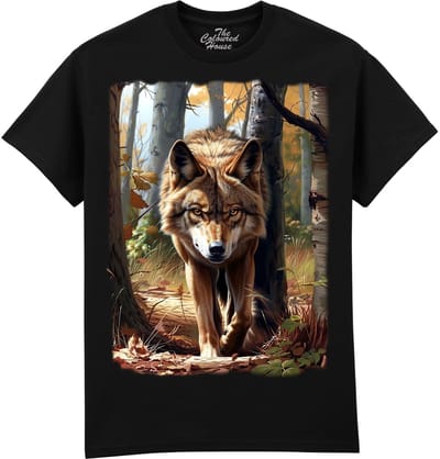 Wolf Wolven Autumn Approaching The Coloured House T-shirt M