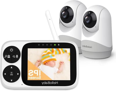 Babyfoon met Camera - Video Monitor - Baby Bewaken - Twee Weg Audio - 32 inch Scherm - Wit