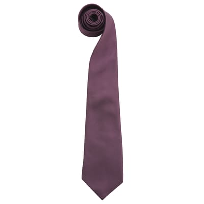 Premier Herenmode "Kleuren" Work Clip On Tie (Pakket van 2) (Paars)