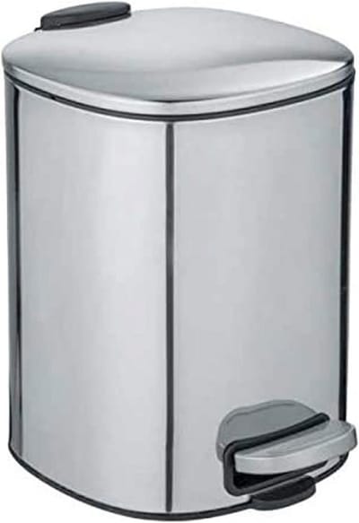 Cosmetica Prullenbak - Afvalemmer Badkamer - Hygiënisch Werken - Soft Close Mechanisme - 5 Liter - Zilver