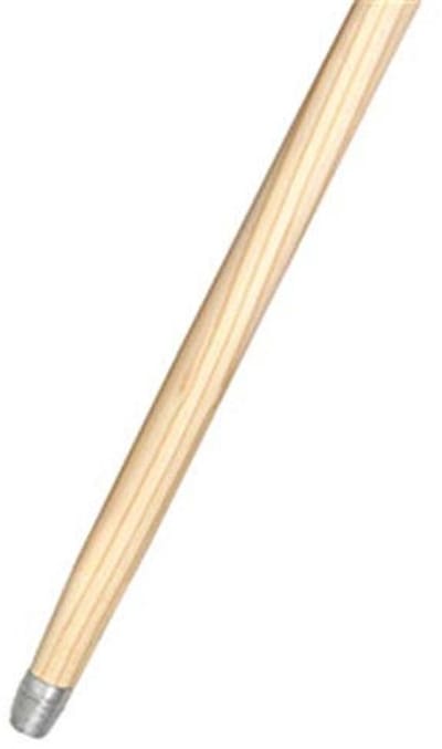 Houten bezemsteel met schroefdraad 24 mm, 1.4 m lengte