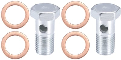 Dailygoods- Schroeven Set - M14x1.5 35mm - 6 Stuks - Zilvertint/Paarse Kopertint - Metaal - Holle Schroeven - Lange Levensduur - Motorfiets Bouten