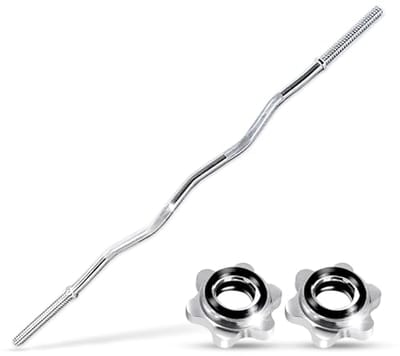 Halterstang 180 cm, 150 cm of 120 cm - Fitnessapparatuur voor Thuis - Verchroomde Stalen Halterstang met Sterslot