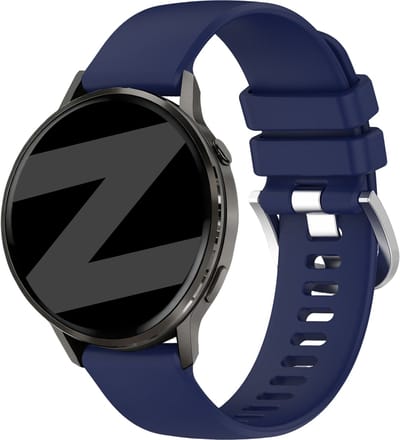 Bandz Siliconen 'Classic' bandje geschikt voor Garmin Vivoactive 4s / Vivomove 3s / Venu 4 - 41mm / Venu 3s / Venu 2s / Forerunner 265s / Forerunner 255s - Donkerblauw