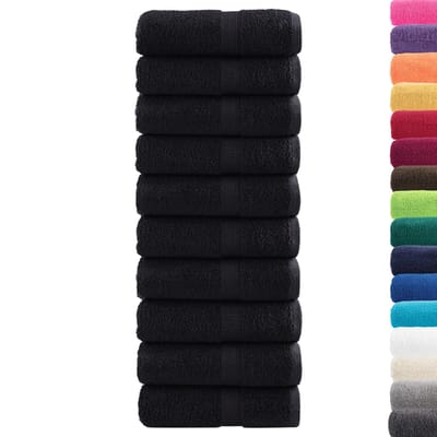 vidaXL - Gastendoekjes - SOLUND - 10 - st - 600 - g/m² - 30x50 - cm - zwart