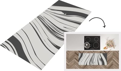 Keukenloper - Loper keuken - Marmer - Patronen - Lijn - 120x50 cm - Keukenloper vinyl