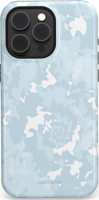 Casetastic Hoesje Geschikt voor Apple iPhone 15 Pro Max Magsafe - Stijlvolle Beschermende Duo-layer Case - Blauwe wervels