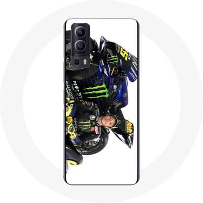 Vivo Y72 hoesje Valentino Rossi Speed ​​driver witte achtergrond wit