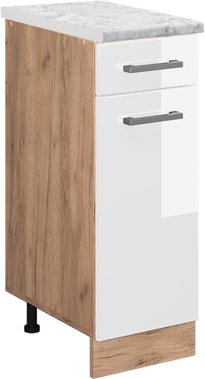 Vicco R-Line Keukenonderkast – 30 cm WB Marmer Wit Hoogglans