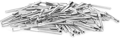 Kwaliteitsset van 0.9 mm horloge opwindstiften voor horloge reparatie en vervanging - 100 stuks zilver gereedschap