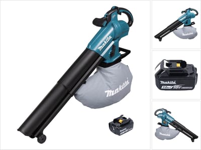Makita DUB 187 F accu bladblazer en bladzuiger 18 V borstelloos + 1x accu 3,0 Ah - zonder oplader