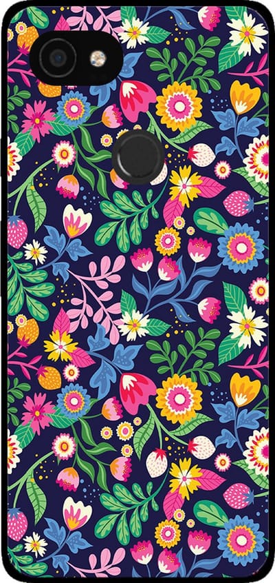 Smartphonica Telefoonhoesje voor Google Pixel 2 XL met bloemen opdruk - TPU backcover case flower design geschikt voor Google Pixel 2 XL
