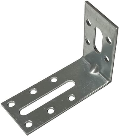 Hoekverbinding Langgat - Bevestigingshoek Metaal - Kabelgoot Bevestigen - Sendzimir Verzinkt - 70x50x30mm - Zilver