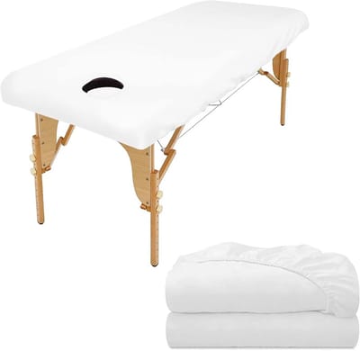 2x Waterdichte Massagetafelhoes met Gezichtsuitsparing - 70x190 cm - Wasbaar & Hygiënisch