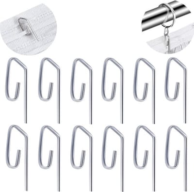 Allecto - 100 Pack Metalen Gordijn Haken - Sterke bevestiging