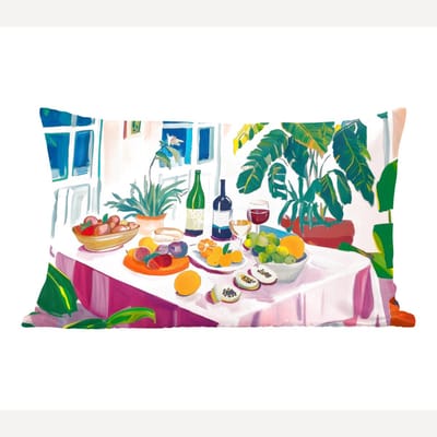 Sierkussens - Kussentjes Woonkamer - 60x40 cm - Tafel - Wijn - Fruit