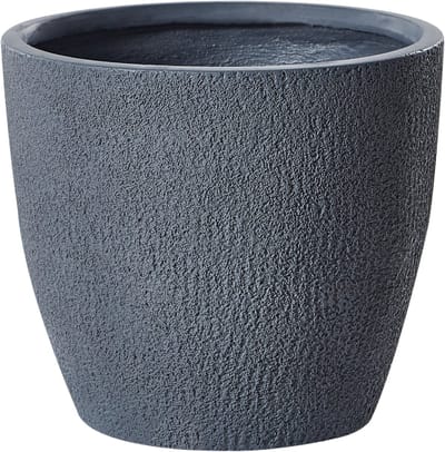 KANNIA - Bloempot - Lichtgrijs - 46 cm - Klei-vezelmengsel