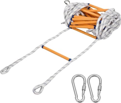 Noodladder - Veiligheidsladder Touwladders - Snelle Ontsnapping - Vlamvertragend Materiaal - 8 Meter - Wit