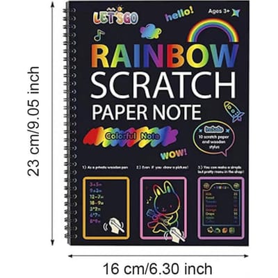 DIY Tekenspeelgoed voor Kinderen 16*23cm Magisch Krassend Kunstambacht Schrapende Schilderijen Papier Kinder Krassend Papier Cadeaus voor Kinderen gray