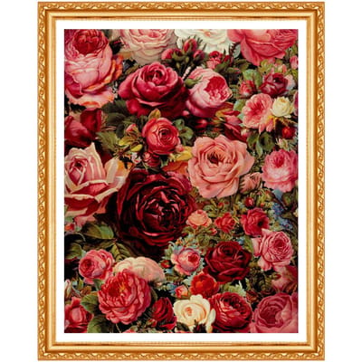 Diy 5d Diamond Painting Rose Wall Art Decor.Home Decor Diamond Borduren Rose Flower Wall Picture 20X30CM black