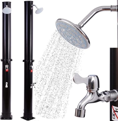 Zonnedouche 35 liter voor warme dagen | Regendouchekop | Camping en tuin | Zonder stroom | Max 60°C