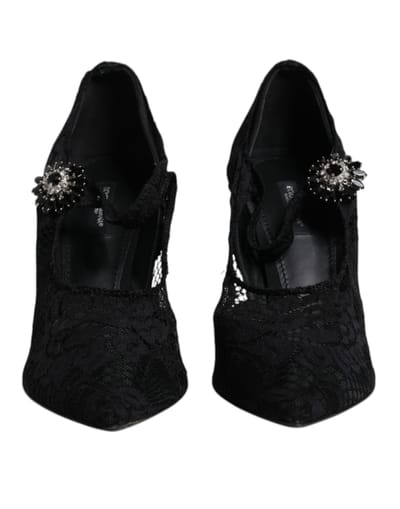 Lace Pumps Hakken Zwart