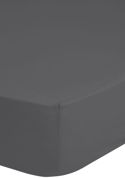 HIP hoeslaken effen kleur - 1 persoons 90x200 cm - Grijs - 100% Katoen satijn