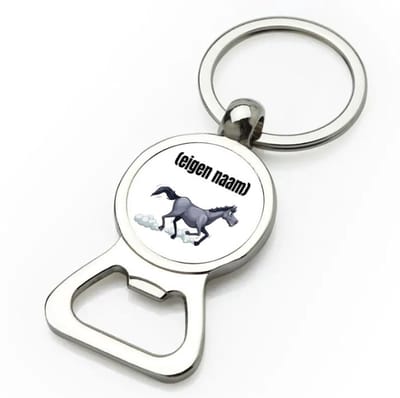 Akyol - rennend paard met eigen naam flesopener - Paarden - paarden liefhebbers - iemand die houdt van paarden - verjaardag - cadeau - kado - 9 bij 3 cm